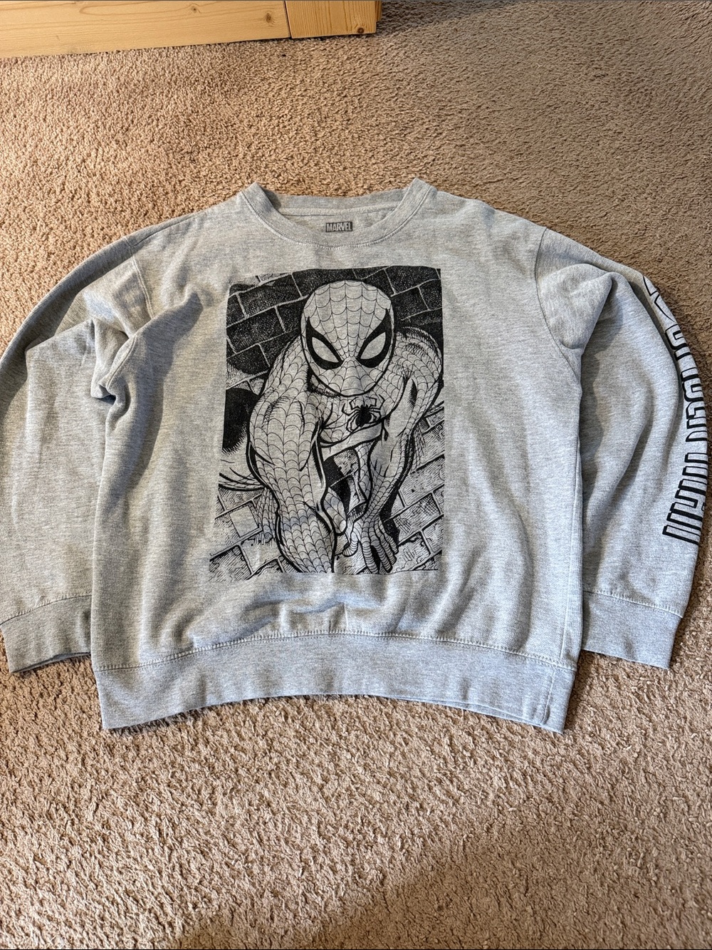 Marvel Gray Spider-Man Graphic Crewneck Sweatshirt